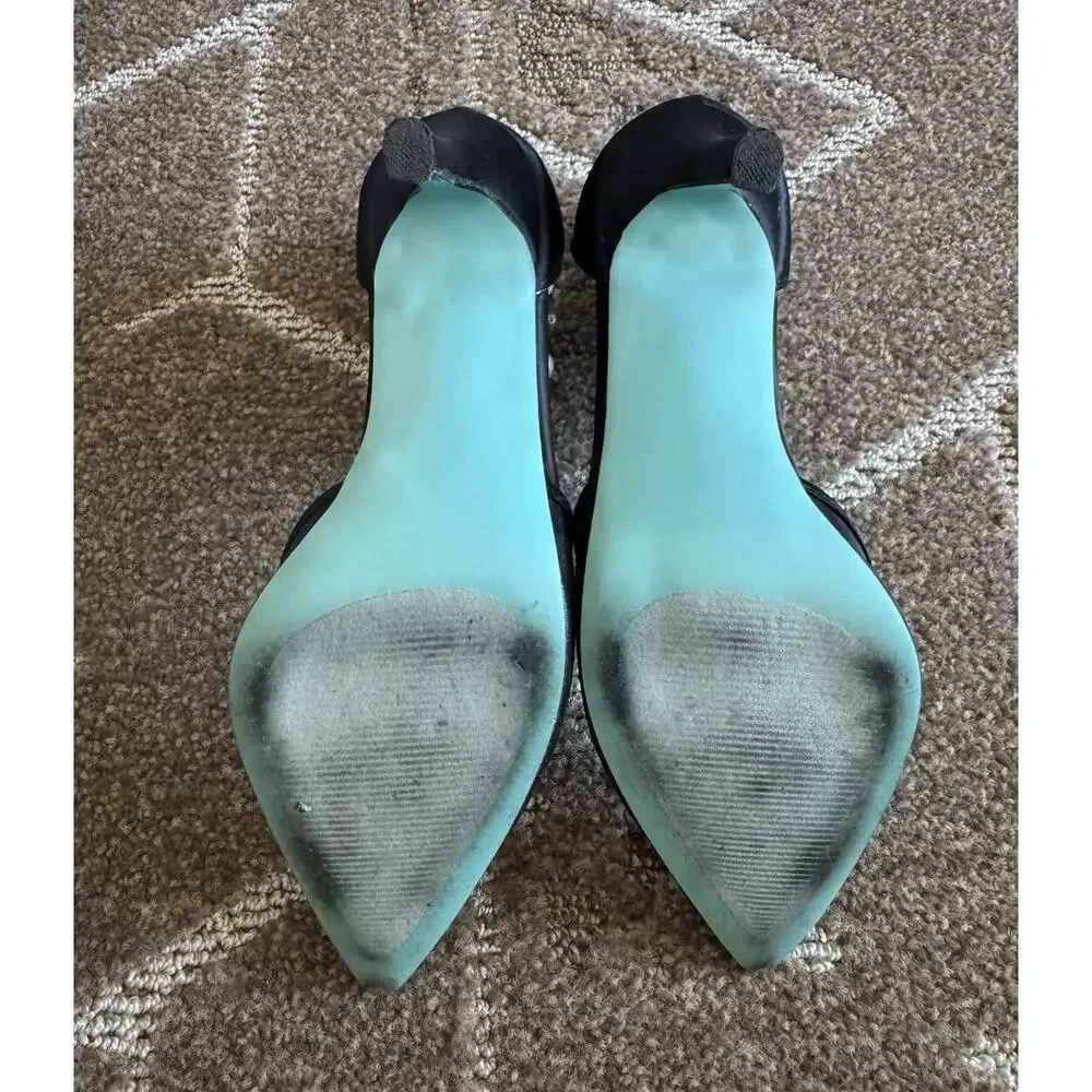 Betsey Johnson SB Ellah Pearl Crystal Embellished Mesh High Heels Pointed Toe 8
